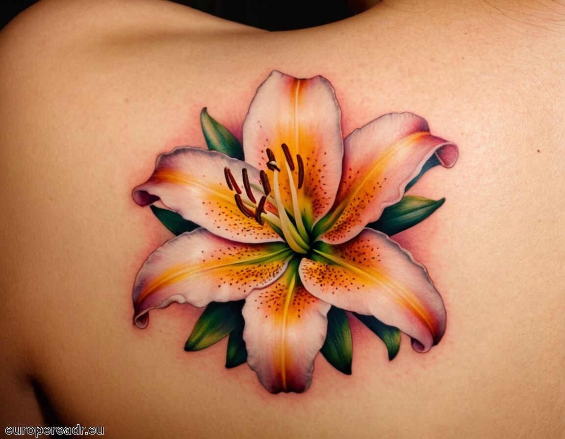 Farbvariationen und ihre Bedeutungen   - Lilie Tattoo Bedeutung » Reinheit und Unschuld