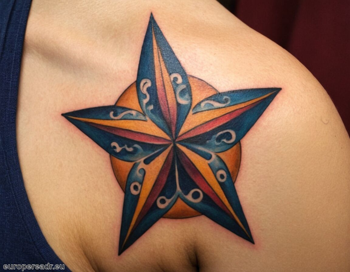 Darstellung von persönlichem Wachstum und Freiheit   - Nautischer Stern Tattoo Bedeutung » Reise und Entdeckung
