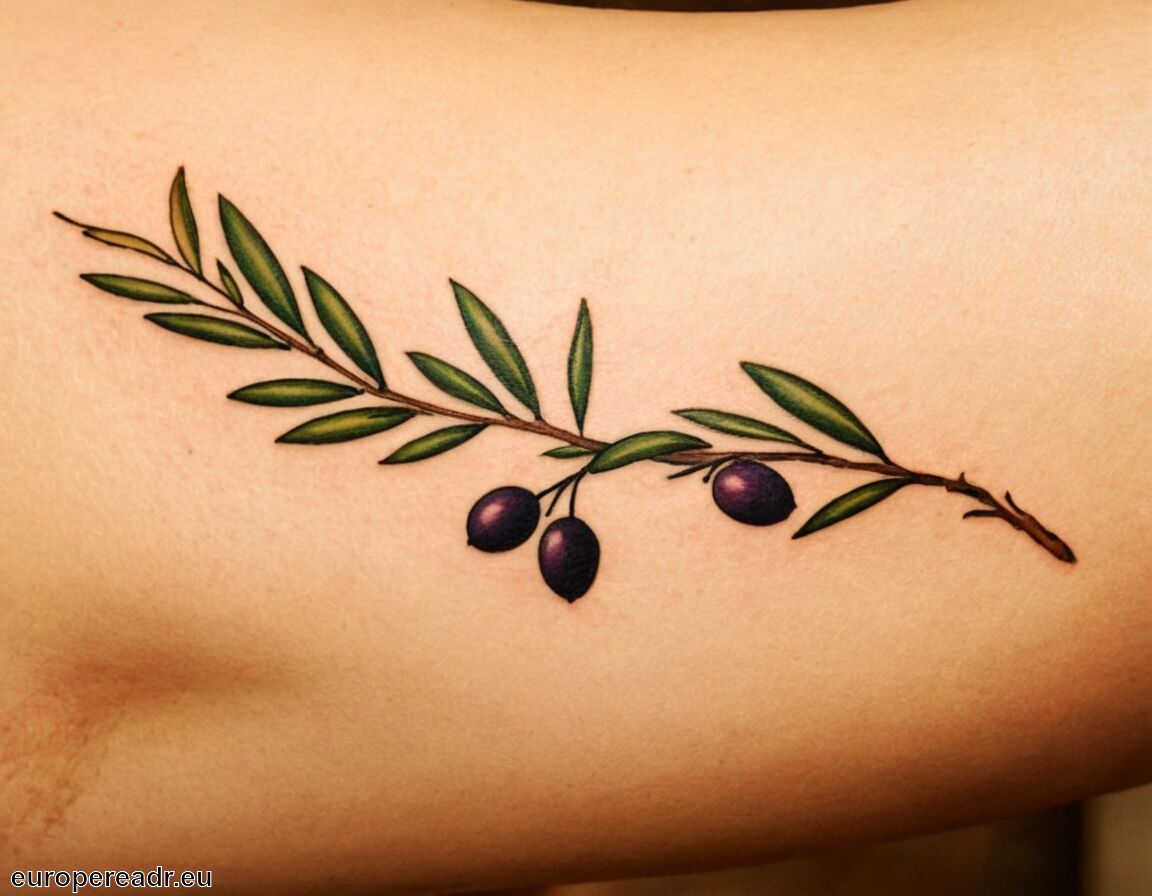 Verbindung zu Natur und Harmonie - Olivenzweig Tattoo Bedeutung » Frieden und Versöhnung
