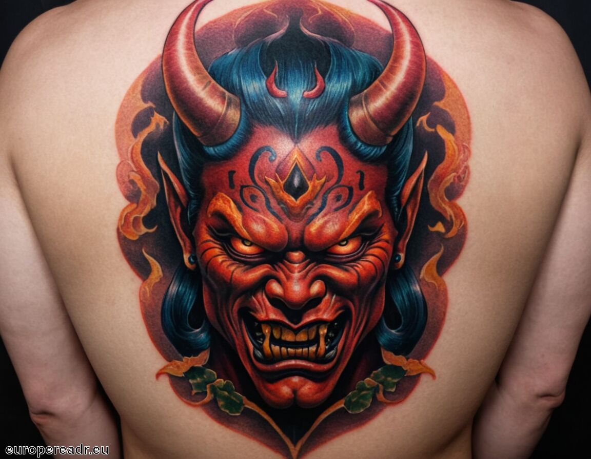 Beliebtheit in der modernen Tattoo-Szene   - Oni Tattoo Bedeutung » Dämonische Kräfte