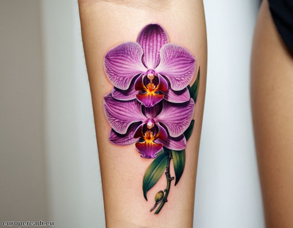 Ausdruck von Individualität und Kreativität - Orchideen Tattoo Bedeutung » Schönheit und Eleganz