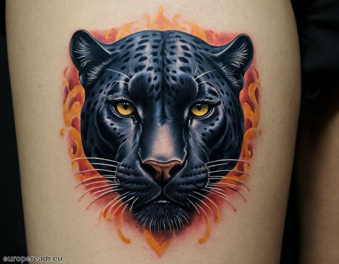 Repräsentation von Mut und Entschlossenheit   - Panther Tattoo Bedeutung » Kraft und Geheimnis