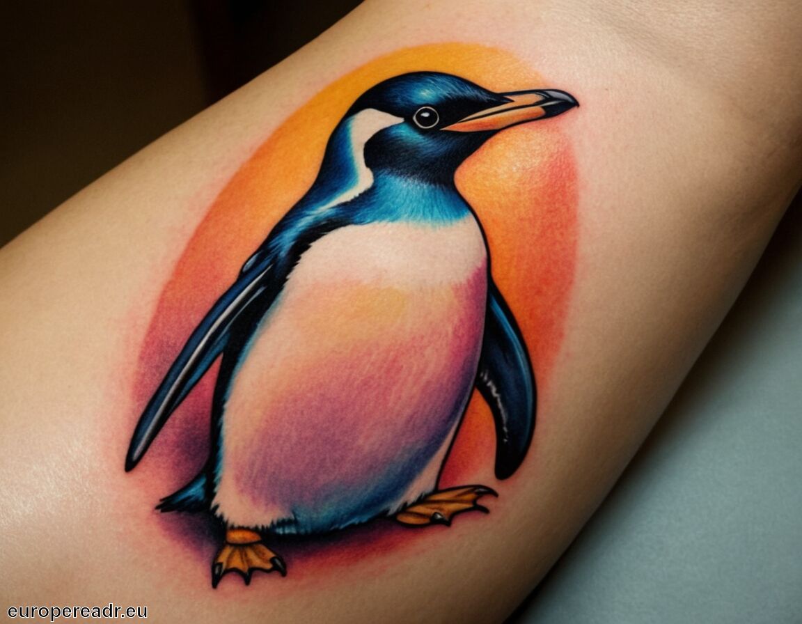 Mut zur Überwindung von Widrigkeiten   - Pinguin Tattoo Bedeutung » Treue und Loyalität