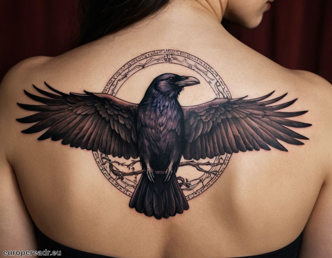 Häufige Darstellung in Mythologie und Folklore - Raben Tattoo Bedeutung » Intelligenz und Mysterien