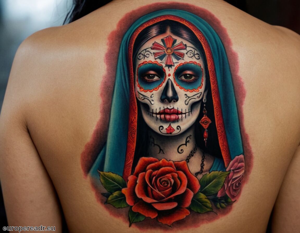 Individuelle Deutungen und Geschichten - Santa Muerte Tattoo Bedeutung » Ehrfurcht und Glaube