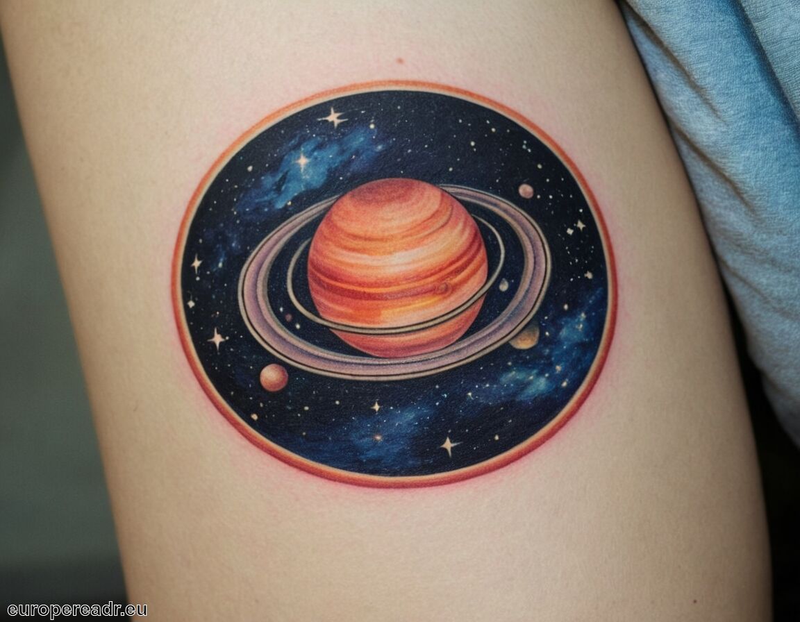 Repräsentation von Grenzen und Disziplin - Saturn Tattoo Bedeutung » Zeit und Karma