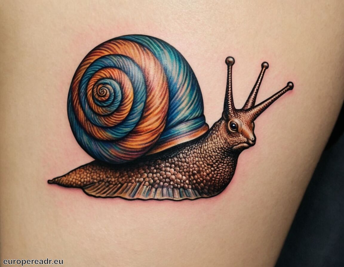 Die Reise zählt, nicht das Ziel - Schnecke Tattoo Bedeutung » Langsamkeit und Geduld