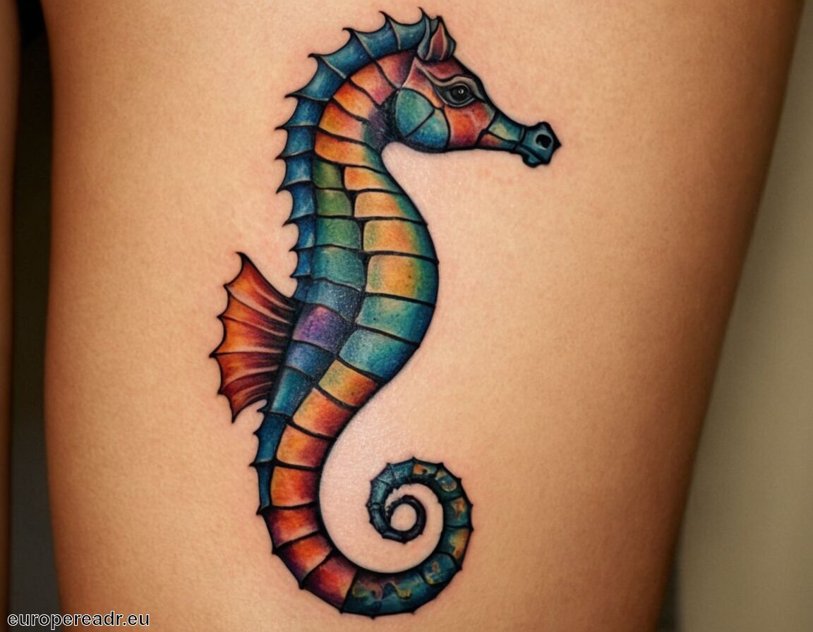 Ausdruck von Individualität und Kreativität - Seepferdchen Tattoo Bedeutung » Schutz und Vaterliebe