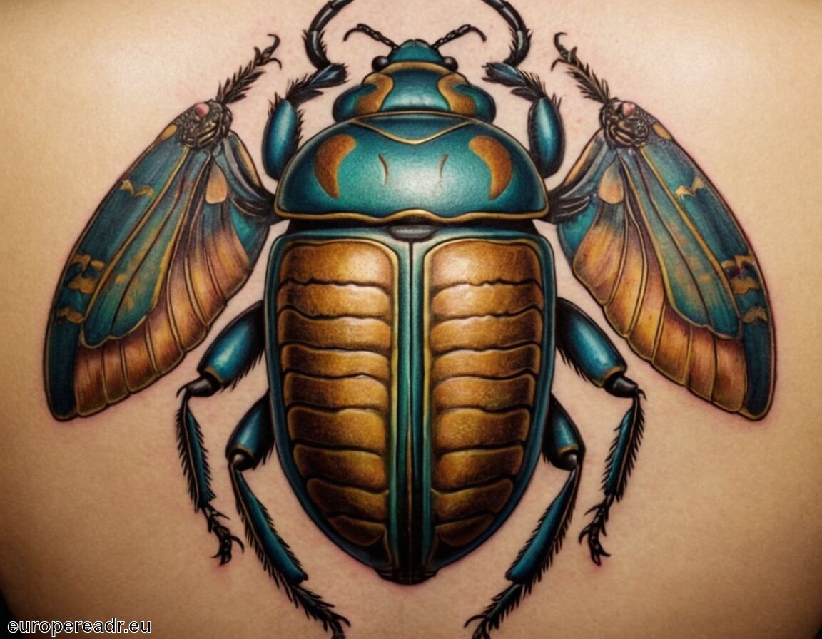 Glaube an ein Leben nach dem Tod - Skarabäus Tattoo Bedeutung » Wiedergeburt und Schutz