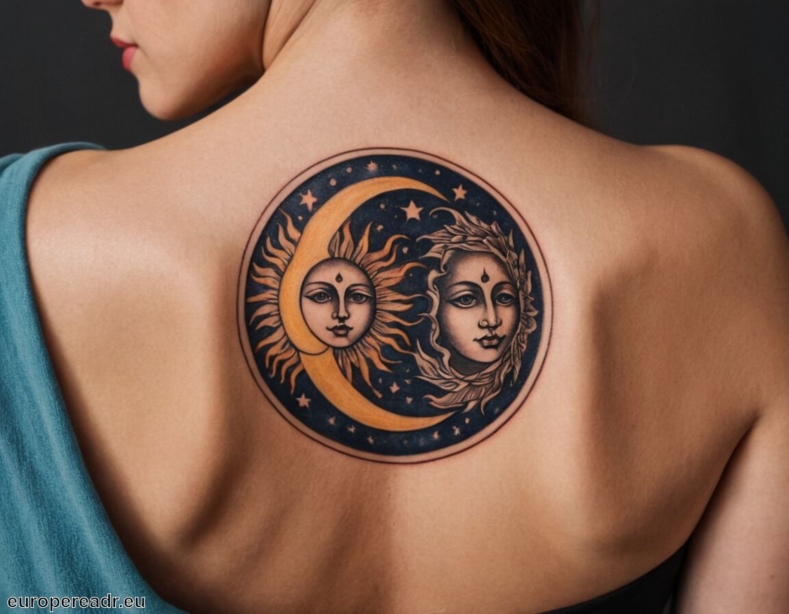 Übergänge und Veränderungen im Leben   - Sonne Mond Tattoo Bedeutung » Dualität des Lebens