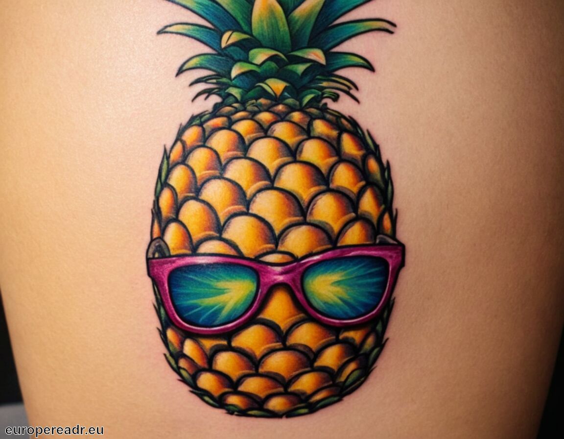 Einscheidung für positive Lebensenergie und Freude - Ananas Tattoo Bedeutung » Gastfreundschaft symbolisiert