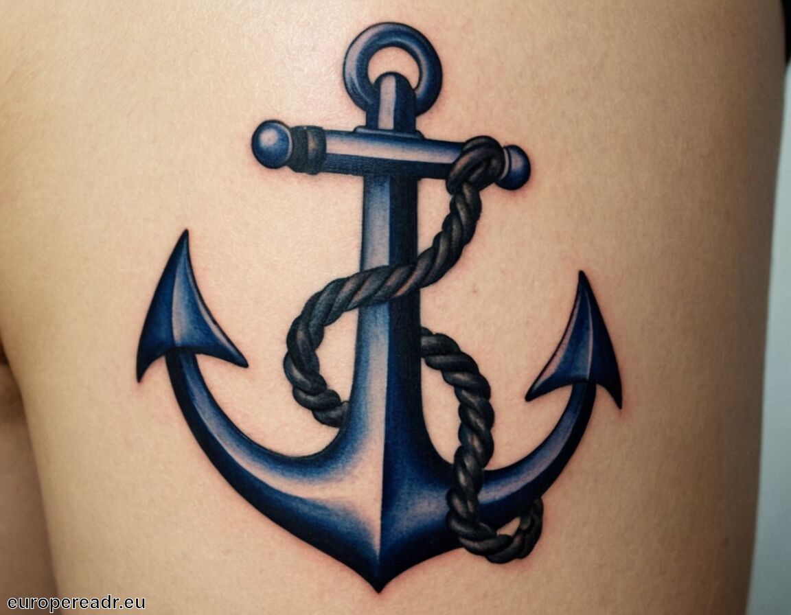 Traditionelles Seemannstatoo mit Geschichte - Anker Kompass Tattoo Bedeutung » Orientierung auf See