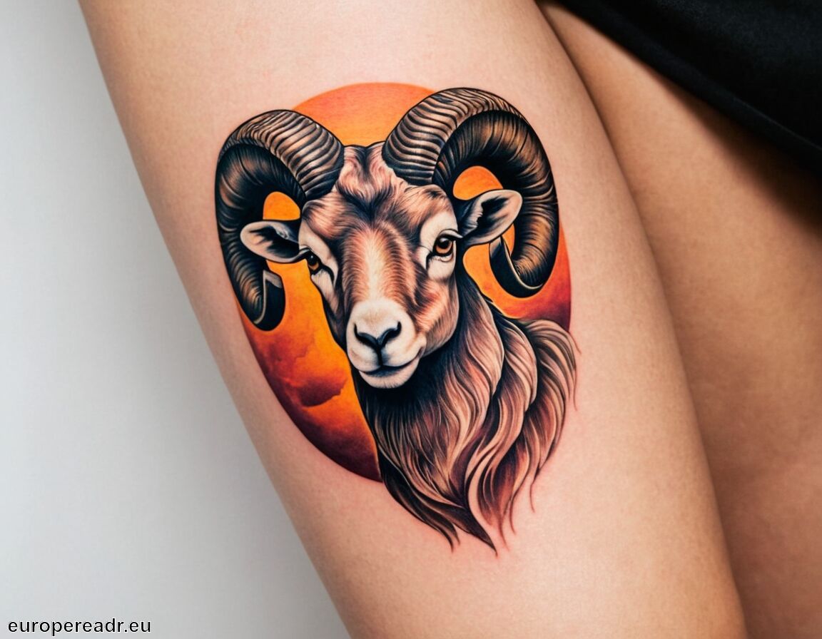 Ausdruck von Entschlossenheit und Stärke - Aries Tattoo Bedeutung » Widder und seine Bedeutungen