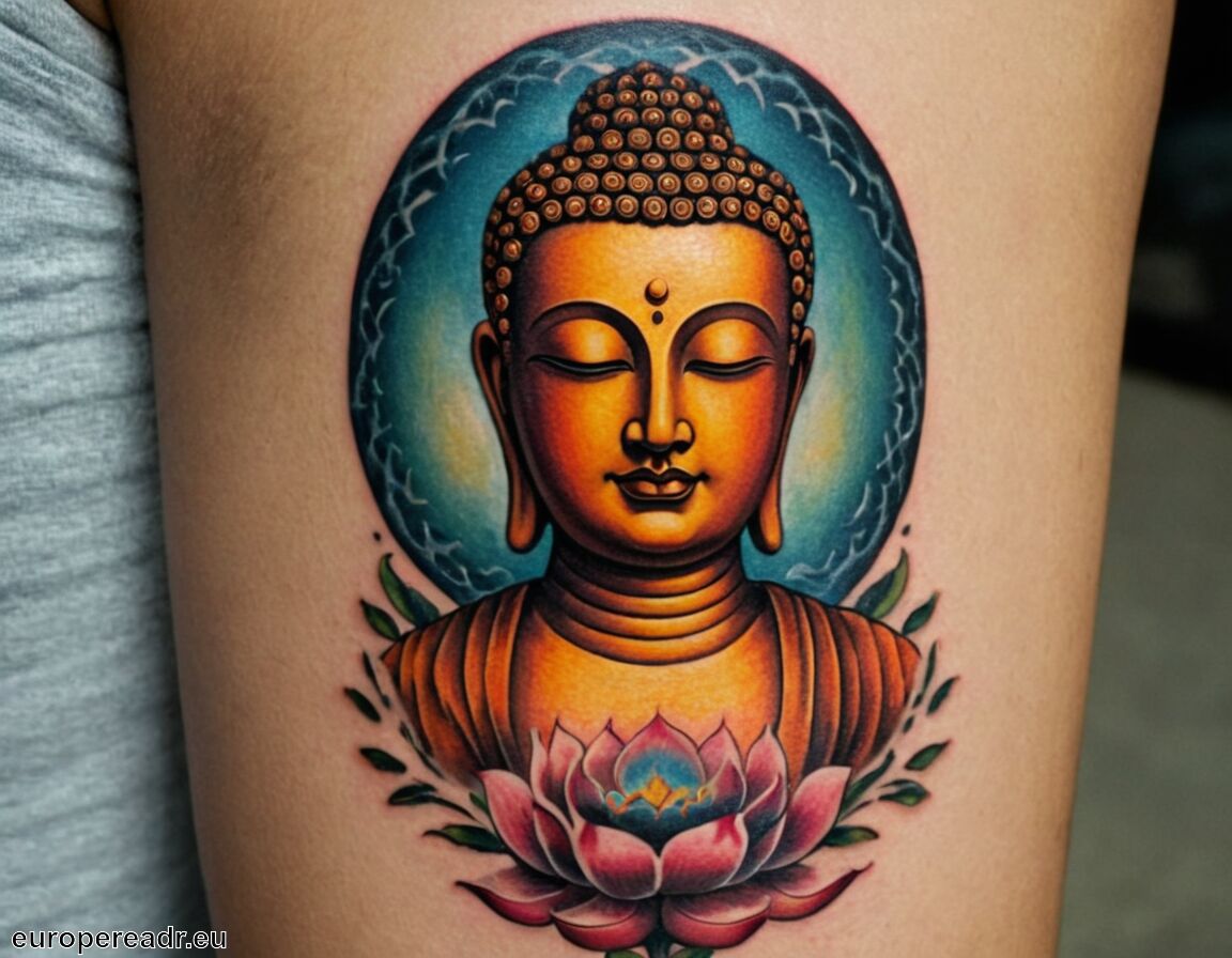 Kunstvolle Darstellungen und Variationen erhältlich - Buddha Tattoo Bedeutung » Erleuchtung und Frieden