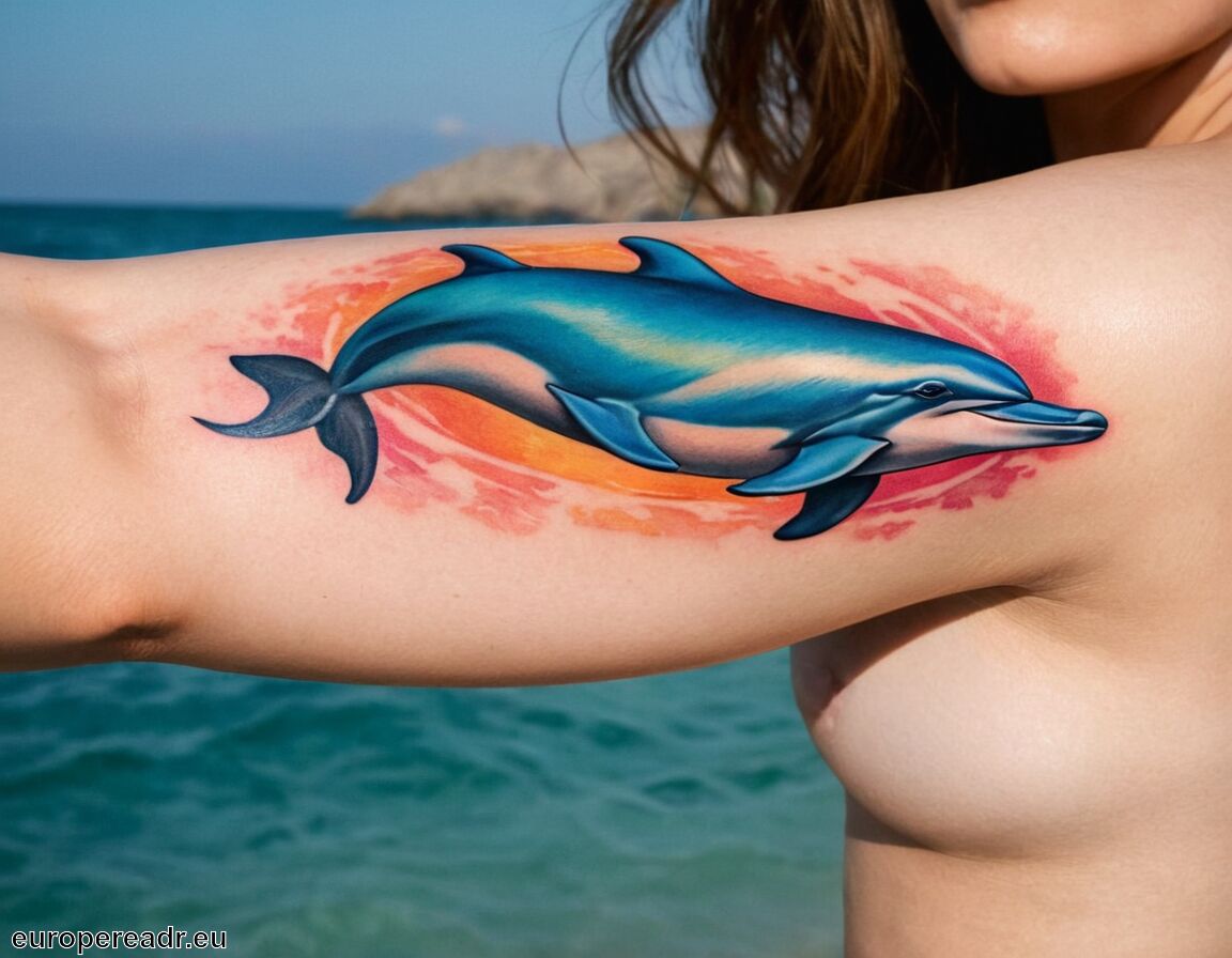 Lebensfreude und Verspieltheit ausstrahlen - Delfin Tattoo Bedeutung » Intelligenz und Freiheit