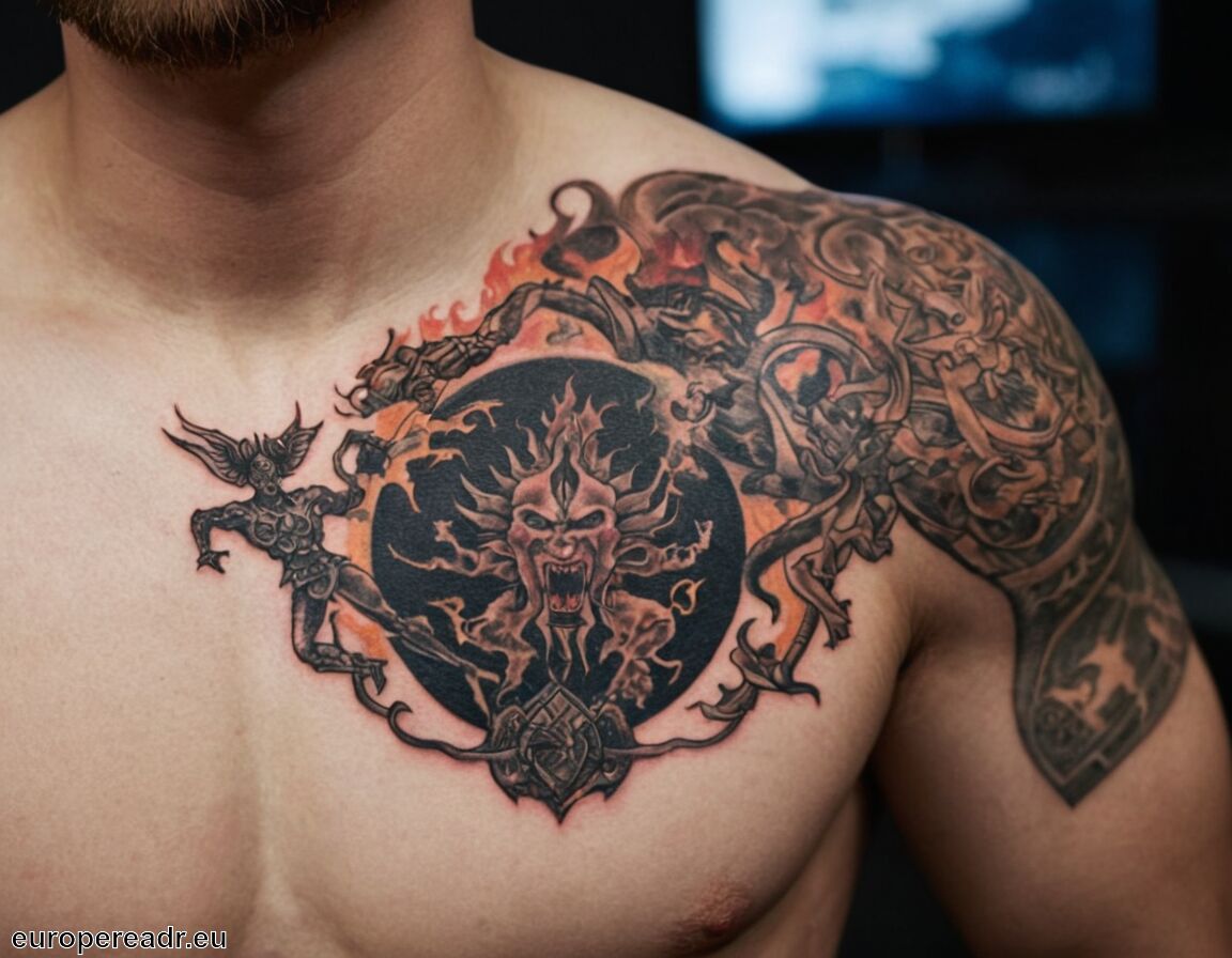 Individualität im Design - Depression Symbol Tattoo Bedeutung » Kampf mit inneren Dämonen