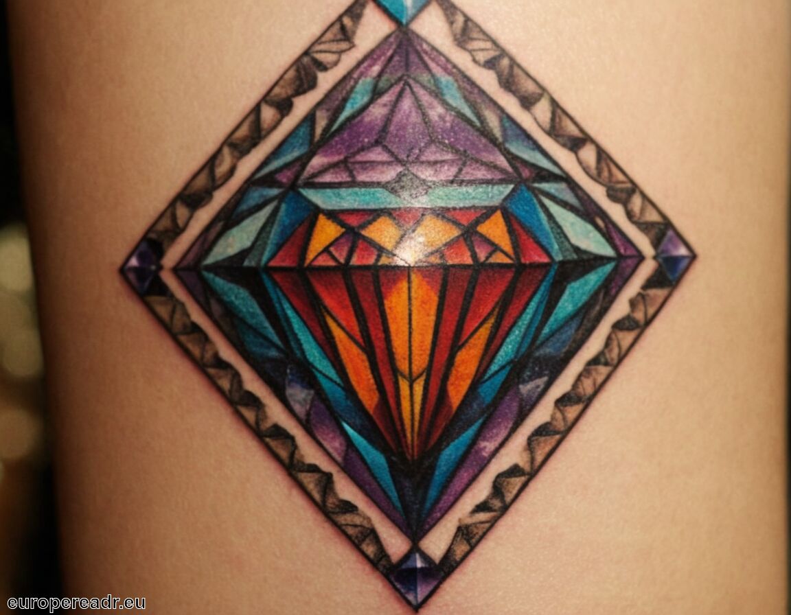 Individualisierung durch verschiedene Designs möglich - Diamant Tattoo Bedeutung » Unverwüstlichkeit und Eleganz