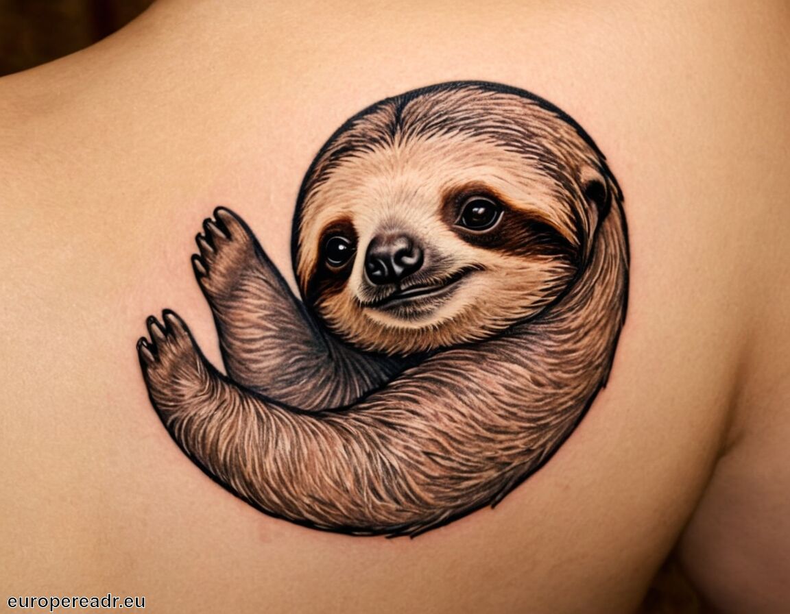 Erinnerung an das Wesentliche im Leben - Faultier Tattoo Bedeutung » Ruhe und Gelassenheit