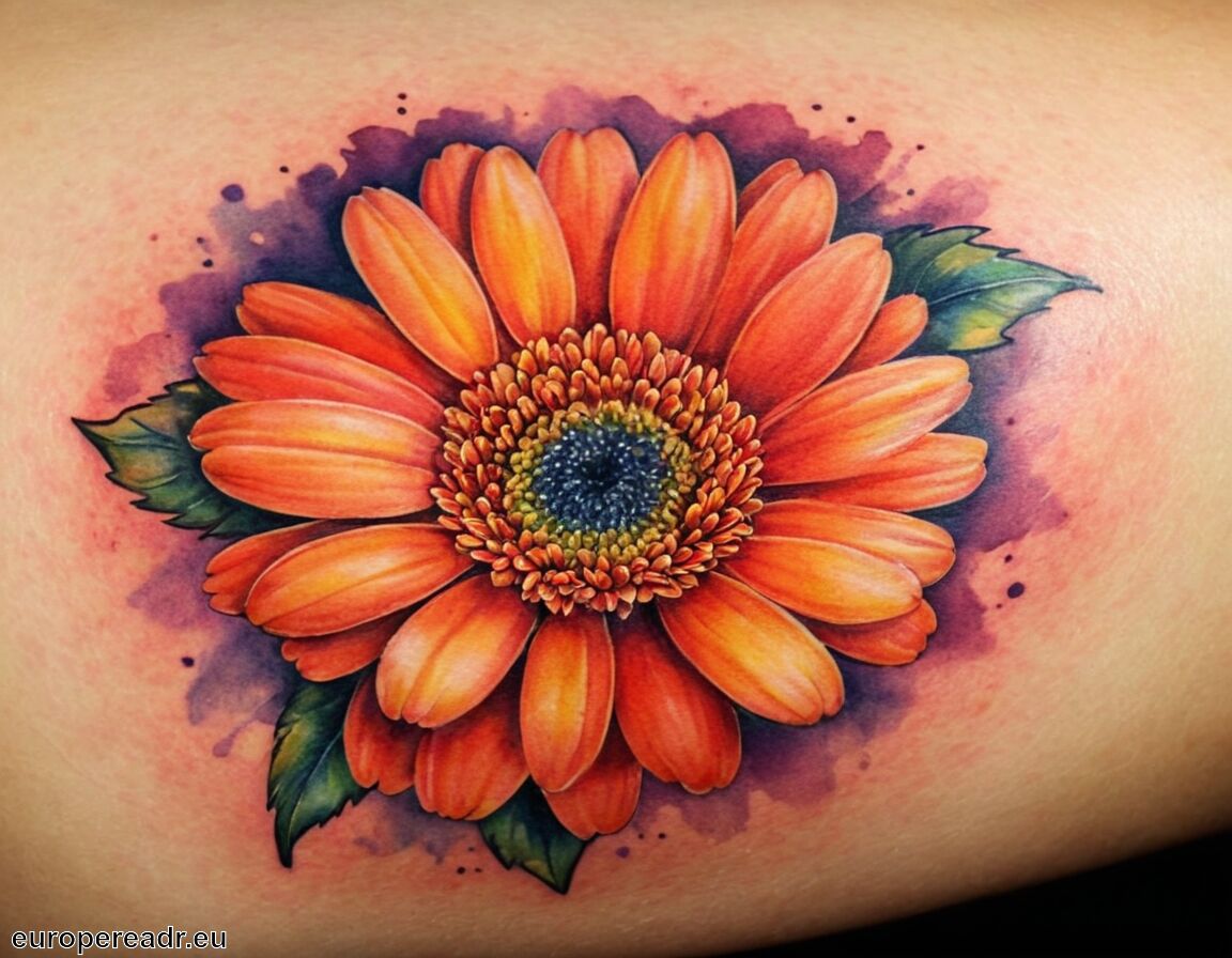 Perfekt für individuelle Tattoos   - Gerbera Tattoo Bedeutung » Freude und Liebe