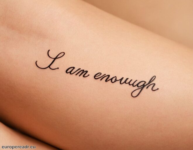 I Am Enough Tattoo Bedeutung » Selbstwertgefühl