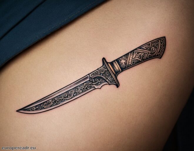 Messer Tattoo Bedeutung » Gefahr und Verteidigung