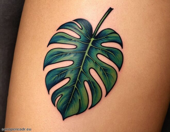 Monstera Tattoo Bedeutung » Grün und Lebendigkeit