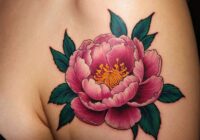 Pfingstrosen Tattoo Bedeutung » Verbindung und Zuneigung