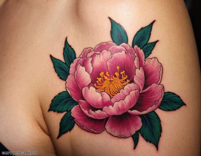 Pfingstrosen Tattoo Bedeutung » Verbindung und Zuneigung