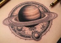Saturn Tattoo Bedeutung » Zeit und Karma