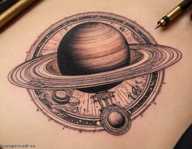 Saturn Tattoo Bedeutung » Zeit und Karma
