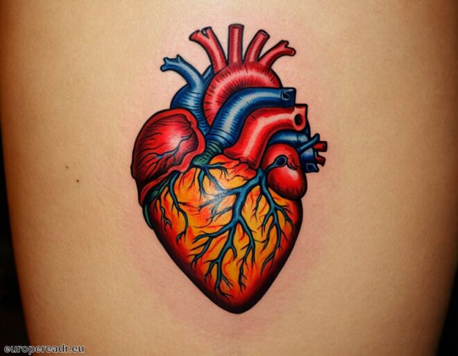 Anatomisches Herz Tattoo Bedeutung » Leidenschaft und Leben
