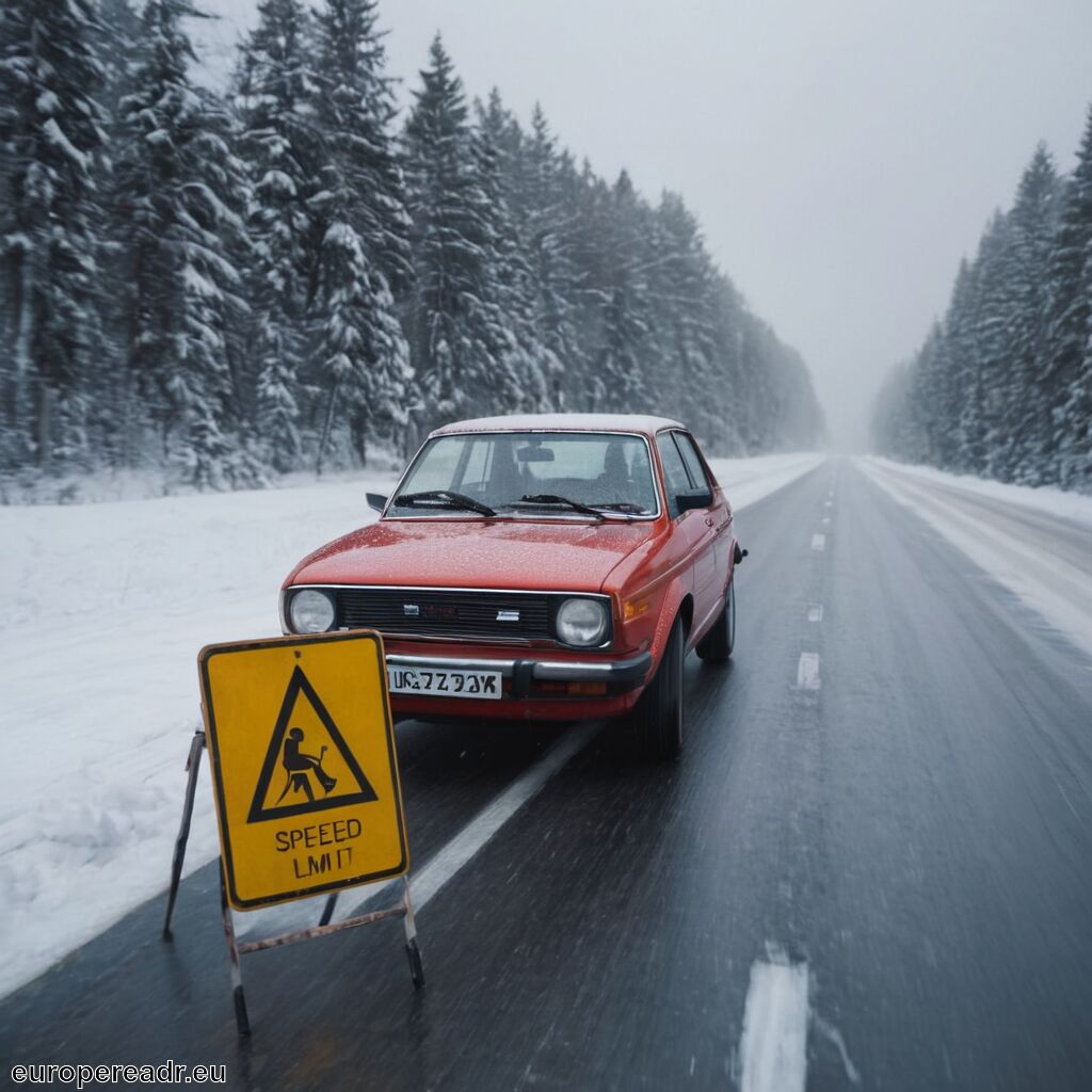 Wie schnell darfst du maximal mit Schneeketten fahren?