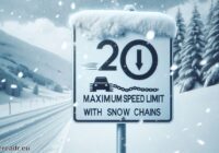 Wie schnell darfst du maximal mit Schneeketten fahren?