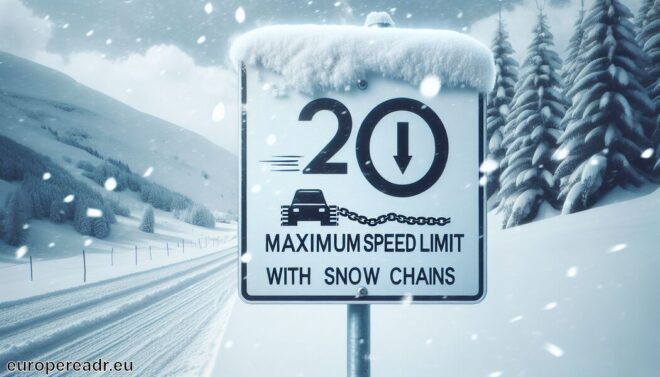 Wie schnell darfst du maximal mit Schneeketten fahren?