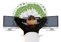 woman, euro, earn money, online, earn, online banking, relaxed, the back, monitor, work, viewing, completion, done, earn money, earn money, earn money, earn money, earn money, earn