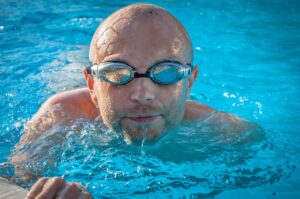 man, swimmer, pool, swimming pool, water, swim, sports, goggles, male, nature, guy