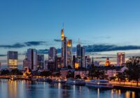 skyline, frankfurt am main germany, architecture, germany, nature, city, skyscraper, main, building, sunset, skyscrapers, cityscape, water, night, lighting, dusk, frankfurt